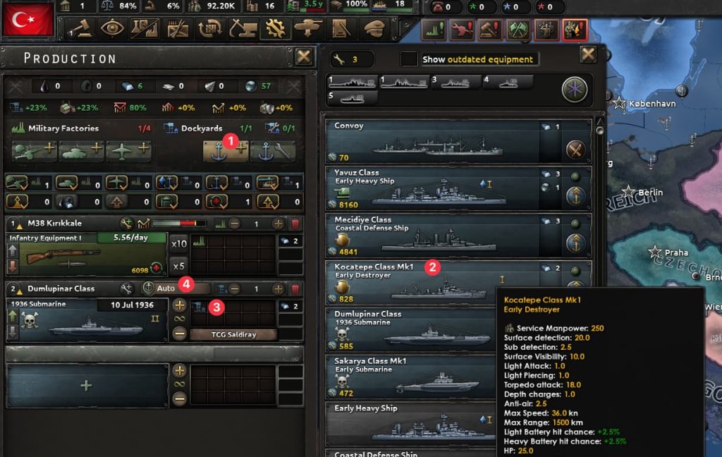 HOI 4 Gemi üretim ekranı